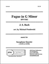 Fugue in G minor SATB or AATB Sax Quartet cover